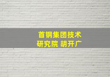 首钢集团技术研究院 胡开广